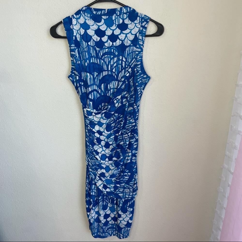 Tracy Reese Draped T Dress Sleeveless Blue - Picture 8 of 13